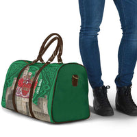 Personalized Caernarfonshire Wales Travel Bag Caernarfon Castle and Emblem Celtic Style - Wonder Print Shop