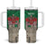 Personalized Caernarfonshire Wales Tumbler With Handle Caernarfon Castle and Emblem Celtic Style - Wonder Print Shop