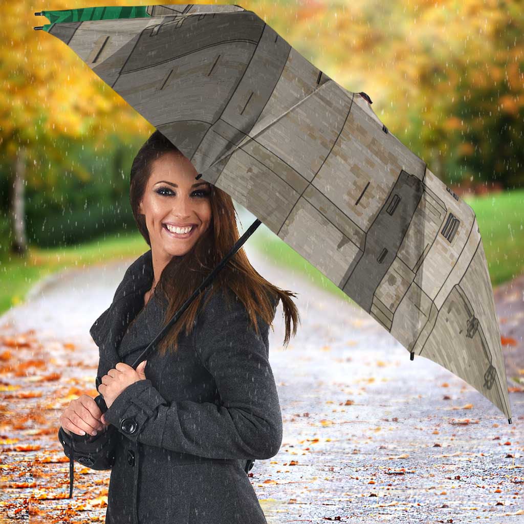 Personalized Caernarfonshire Wales Umbrella Caernarfon Castle and Emblem Celtic Style - Wonder Print Shop