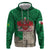 Personalized Caernarfonshire Wales Zip Hoodie Caernarfon Castle and Emblem Celtic Style - Wonder Print Shop