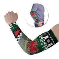 Caernarfonshire Wales Christmas Arm Sleeves Caernarfon Castle Red Dragon - Wonder Print Shop
