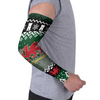 Caernarfonshire Wales Christmas Arm Sleeves Caernarfon Castle Red Dragon - Wonder Print Shop