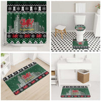 Caernarfonshire Wales Christmas Bathroom Set Caernarfon Castle Red Dragon - Wonder Print Shop