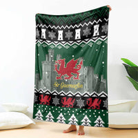 Caernarfonshire Wales Christmas Blanket Caernarfon Castle Red Dragon - Wonder Print Shop