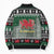 Caernarfonshire Wales Christmas Bomber Puffer Jacket Caernarfon Castle Red Dragon - Wonder Print Shop