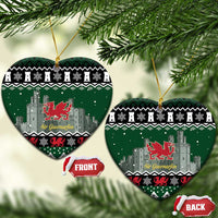 Caernarfonshire Wales Christmas Ceramic Ornament Caernarfon Castle Red Dragon - Wonder Print Shop