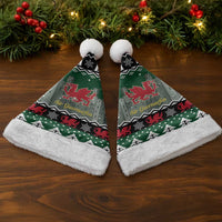 Caernarfonshire Wales Christmas Santa Hat Caernarfon Castle Red Dragon - Wonder Print Shop