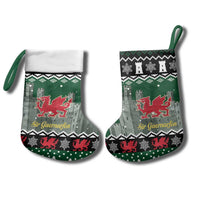 Caernarfonshire Wales Christmas Christmas Stocking Caernarfon Castle Red Dragon - Wonder Print Shop