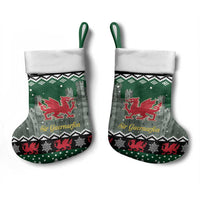 Caernarfonshire Wales Christmas Christmas Stocking Caernarfon Castle Red Dragon - Wonder Print Shop