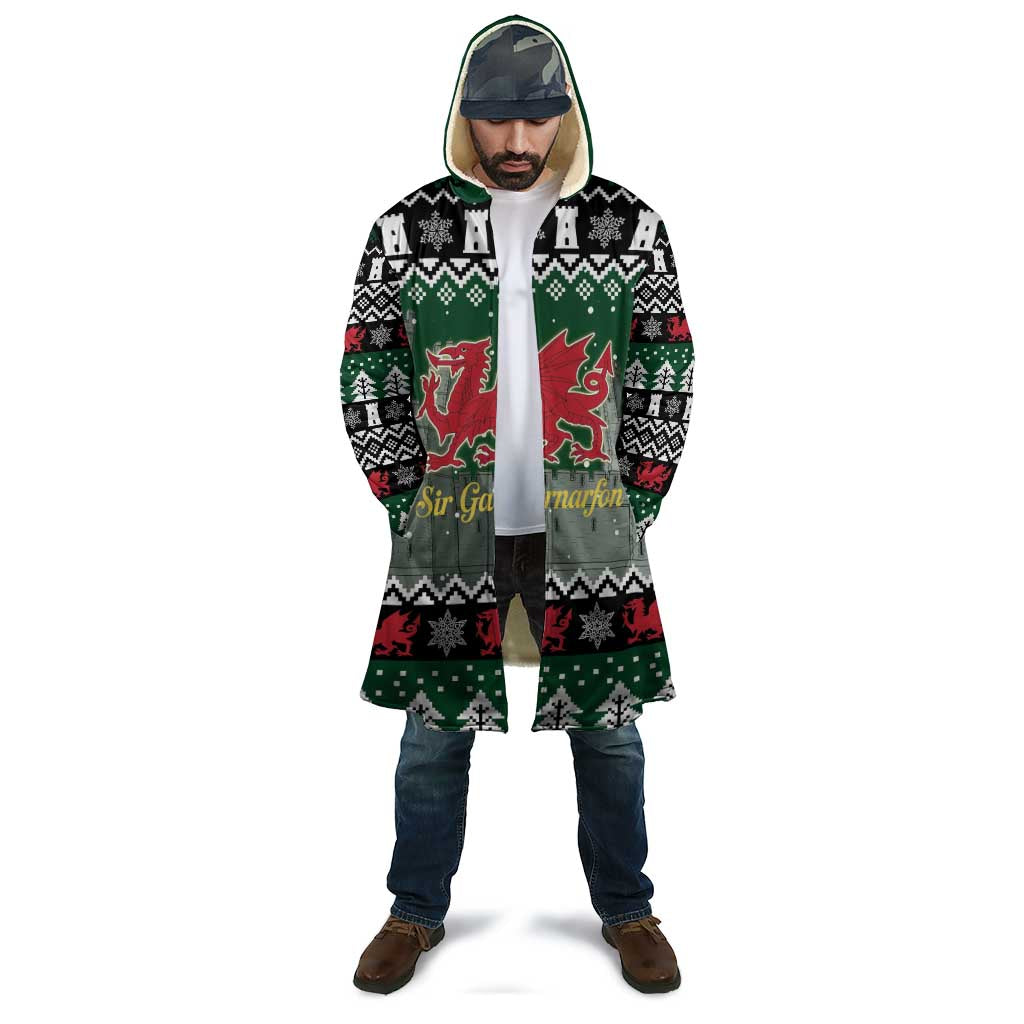 Caernarfonshire Wales Christmas Cloak Caernarfon Castle Red Dragon - Wonder Print Shop