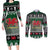 Caernarfonshire Wales Christmas Couples Matching Long Sleeve Bodycon Dress and Long Sleeve Button Shirt Caernarfon Castle Red Dragon - Wonder Print Shop
