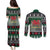 Caernarfonshire Wales Christmas Couples Matching Puletasi and Long Sleeve Button Shirt Caernarfon Castle Red Dragon - Wonder Print Shop