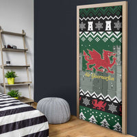 Caernarfonshire Wales Christmas Door Cover Caernarfon Castle Red Dragon - Wonder Print Shop