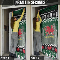 Caernarfonshire Wales Christmas Door Cover Caernarfon Castle Red Dragon - Wonder Print Shop