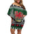 Caernarfonshire Wales Christmas Family Matching Off Shoulder Short Dress and Hawaiian Shirt Caernarfon Castle Red Dragon - Wonder Print Shop