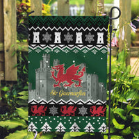 Caernarfonshire Wales Christmas Garden Flag Caernarfon Castle Red Dragon - Wonder Print Shop