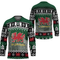 Caernarfonshire Wales Christmas Hockey Jersey Caernarfon Castle Red Dragon - Wonder Print Shop