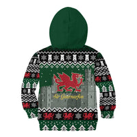 Caernarfonshire Wales Christmas Kid Hoodie Caernarfon Castle Red Dragon - Wonder Print Shop