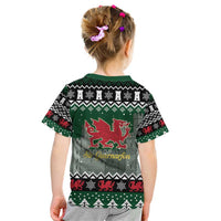 Caernarfonshire Wales Christmas Kid T Shirt Caernarfon Castle Red Dragon - Wonder Print Shop