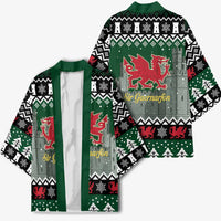 Caernarfonshire Wales Christmas Kimono Caernarfon Castle Red Dragon - Wonder Print Shop