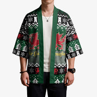 Caernarfonshire Wales Christmas Kimono Caernarfon Castle Red Dragon - Wonder Print Shop