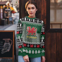 Caernarfonshire Wales Christmas Ugly Christmas Sweater Caernarfon Castle Red Dragon - Wonder Print Shop