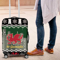 Caernarfonshire Wales Christmas Luggage Cover Caernarfon Castle Red Dragon - Wonder Print Shop