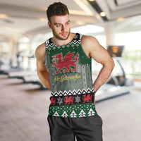 Caernarfonshire Wales Christmas Men Tank Top Caernarfon Castle Red Dragon - Wonder Print Shop