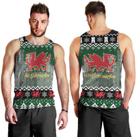Caernarfonshire Wales Christmas Men Tank Top Caernarfon Castle Red Dragon - Wonder Print Shop