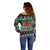Caernarfonshire Wales Christmas Off Shoulder Sweater Caernarfon Castle Red Dragon - Wonder Print Shop