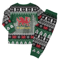 Caernarfonshire Wales Christmas Pajama Set Caernarfon Castle Red Dragon - Wonder Print Shop