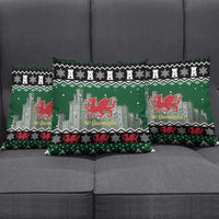Caernarfonshire Wales Christmas Pillow Cover Caernarfon Castle Red Dragon - Wonder Print Shop