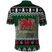 Caernarfonshire Wales Christmas Polo Shirt Caernarfon Castle Red Dragon - Wonder Print Shop