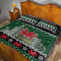 Caernarfonshire Wales Christmas Quilt Bed Set Caernarfon Castle Red Dragon - Wonder Print Shop
