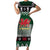 Caernarfonshire Wales Christmas Short Sleeve Bodycon Dress Caernarfon Castle Red Dragon - Wonder Print Shop