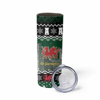 Caernarfonshire Wales Christmas Skinny Tumbler Caernarfon Castle Red Dragon - Wonder Print Shop