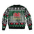 Caernarfonshire Wales Christmas Sleeve Zip Bomber Jacket Caernarfon Castle Red Dragon - Wonder Print Shop