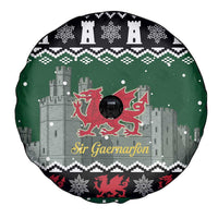 Caernarfonshire Wales Christmas Spare Tire Cover Caernarfon Castle Red Dragon - Wonder Print Shop