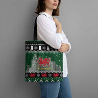 Caernarfonshire Wales Christmas Tote Bag Caernarfon Castle Red Dragon - Wonder Print Shop