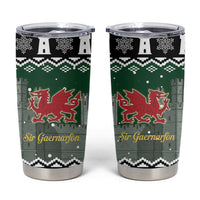 Caernarfonshire Wales Christmas Tumbler Cup Caernarfon Castle Red Dragon - Wonder Print Shop