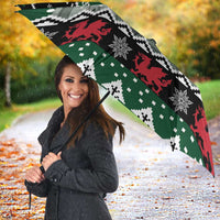 Caernarfonshire Wales Christmas Umbrella Caernarfon Castle Red Dragon - Wonder Print Shop