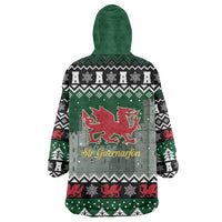 Caernarfonshire Wales Christmas Wearable Blanket Hoodie Caernarfon Castle Red Dragon - Wonder Print Shop