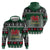 Caernarfonshire Wales Christmas Zip Hoodie Caernarfon Castle Red Dragon - Wonder Print Shop