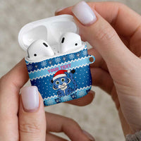 Personalized Blue Tiger Christmas AirPods Case Kawaii Derpy Tiger Santa Mode - Wonder Print Shop