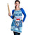 Personalized Blue Tiger Christmas Apron Kawaii Derpy Tiger Santa Mode - Wonder Print Shop