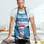Personalized Blue Tiger Christmas Apron Kawaii Derpy Tiger Santa Mode - Wonder Print Shop