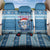 Personalized Blue Tiger Christmas Back Car Seat Cover Kawaii Derpy Tiger Santa Mode - Wonder Print Shop