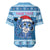 Personalized Blue Tiger Christmas Baseball Jersey Kawaii Derpy Tiger Santa Mode - Wonder Print Shop