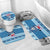 Personalized Blue Tiger Christmas Bathroom Set Kawaii Derpy Tiger Santa Mode - Wonder Print Shop