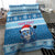 Personalized Blue Tiger Christmas Bedding Set Kawaii Derpy Tiger Santa Mode - Wonder Print Shop